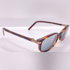 Vintage Facconnable Tortoise Gold Oval Sunglasses Frames Only
